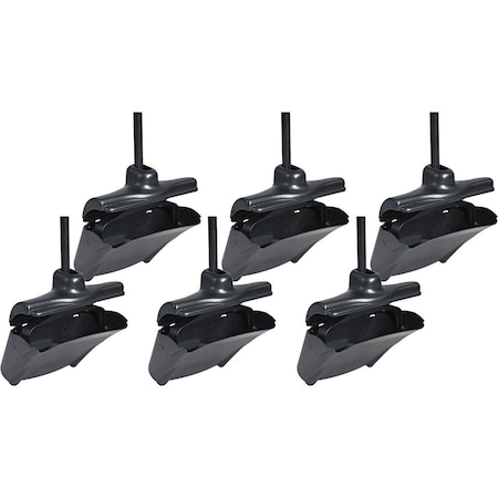 Rubbermaid Commercial Dustpan w/Cover, Upright, 12-4/5"x11-5/16"x5", 6PK, Black RCP253200BLACT